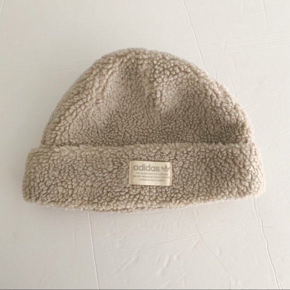cream adidas beanie